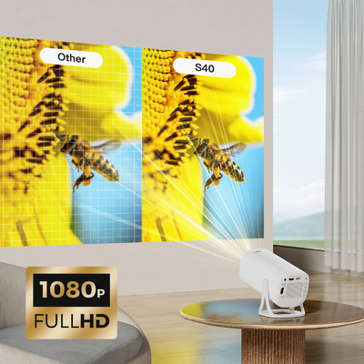 Flyin S40 Nhà hát Full HD 1080P 4K Projector Game Projector 120 ANSI Lumens Home TV