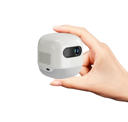 FLYIN M2 Android máy chiếu DLP hình vuông nhỏ di động với pin tích hợp máy chiếu cắm trại ngoài trời 4K
