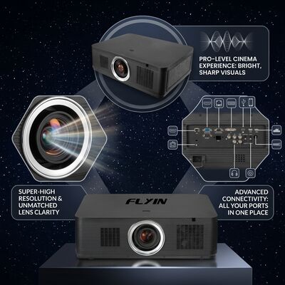 Flyin-K1200U 12000 Ansi Lumens Máy chiếu Laser WUXGA 3LCD Zoom điện 1,8x HDBaseT cho Thính phòng địa điểm lớn