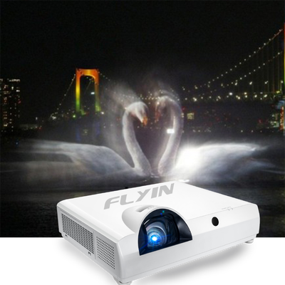 Flyin-C90SW+ 4200 Lumens WXGA 3LCD Laser Short Throw Projector tích hợp trong Android 5000000:1 Khác biệt cho giáo dục Kinh doanh
