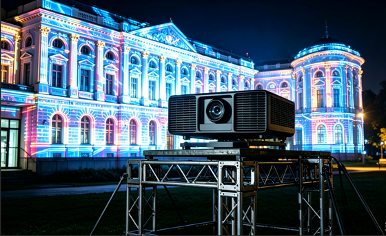 Máy chiếu laser DLP với 13,000 Lumens Độ sáng 4K tương thích cho việc sử dụng ngoài trời tại các địa điểm lớn