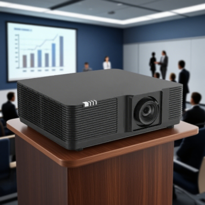 Flyin 5500 lumen DLP Laser Projector WUXGA High Resolution 4K Active 3D Presentation 0.8 DMD Chip cho hình ảnh chính xác Manual Focus Lens Shift cho trải nghiệm chiếu linh hoạt