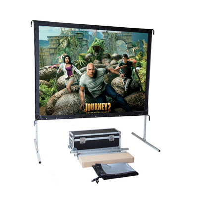Phía trước phía sau 84 inch Màn hình máy chiếu có thể gập lại 4: 3 Khung màu trắng mờ